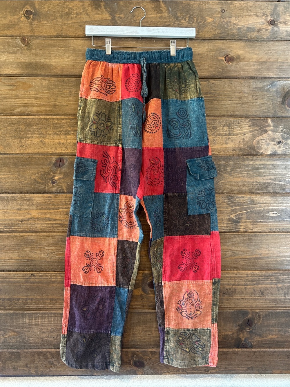 Rising International Multicolor Patchwork Cargo Pants